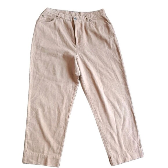 Jones New York Sport Pants Size 16  Linen Blend Straight Leg High Rise Old Money - Picture 1 of 8